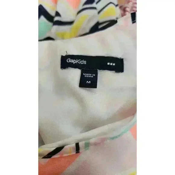 Gap Girl's Size M (8) Geometric Cap Sleeve Tie Waist Dress - Picture 4 of 5